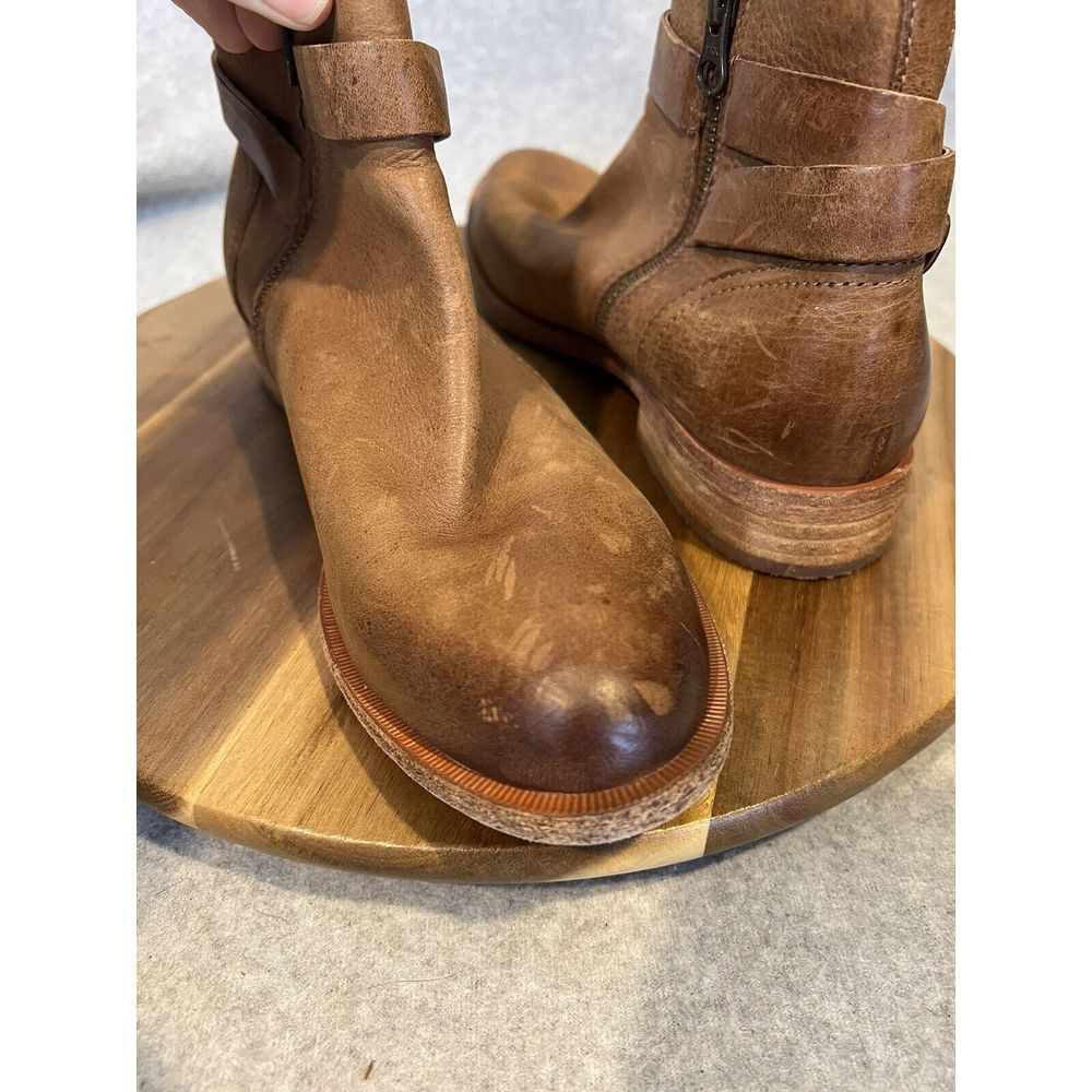 Kork Ease Women Viki Ankle Booties Size 7 Brown Leather‎ Side Zip - Picture 10 of 11